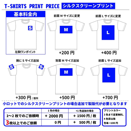 オリジナルTシャツ オーダーメイドTシャツ作成 プリント クラT 綿 制作