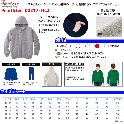 オーダー ジップ パーカー プリント 印刷 オリジナルパーカー 5枚～ ジップパーカーのプリント・デザインなら【オリジナルTシャツTMIX