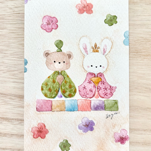 風水開運絵画＊煌輝 桜梅桃李赤富士と龍遊鳳凰〜