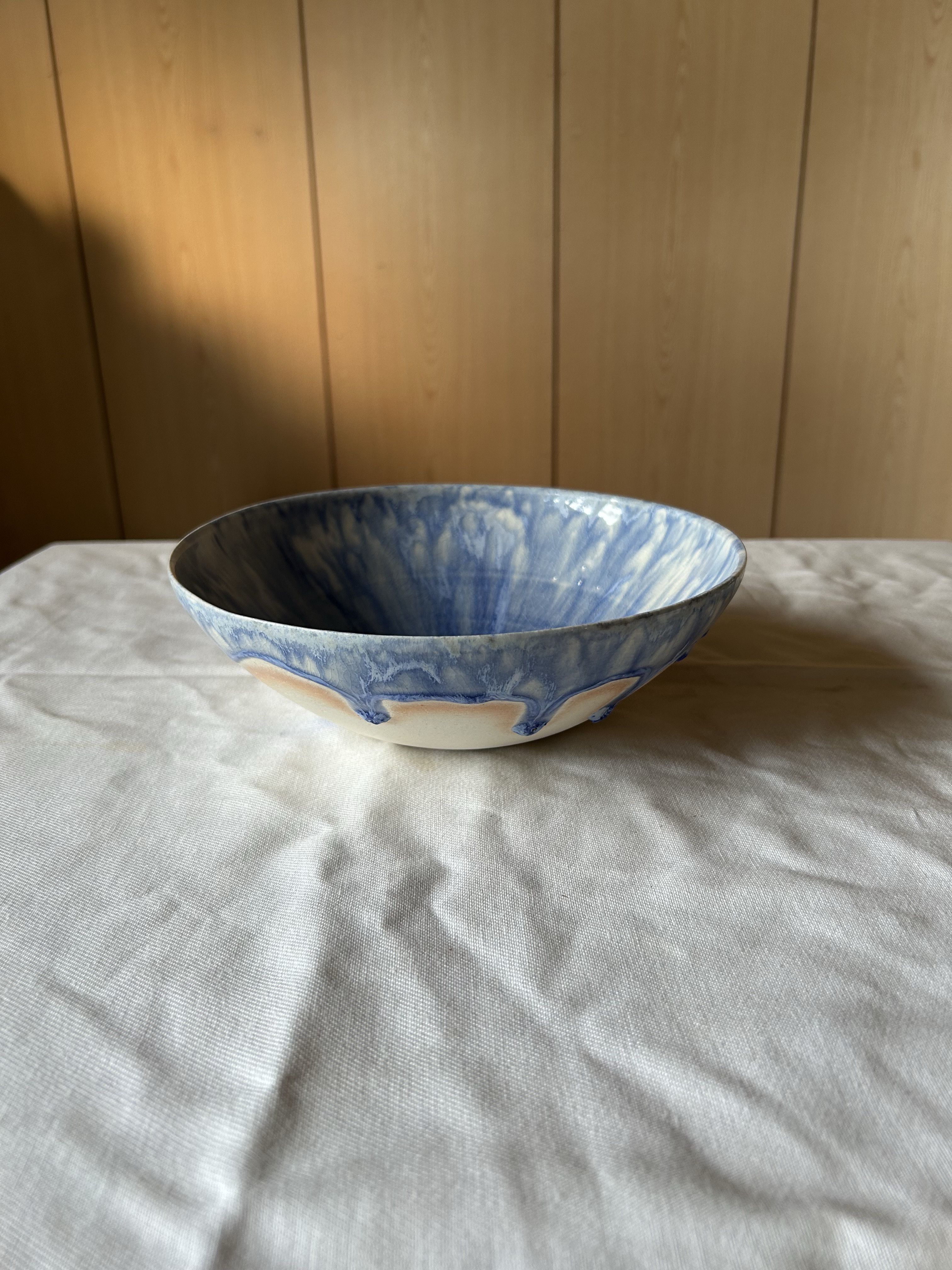 流彩釉ボウル21cm ブルーB