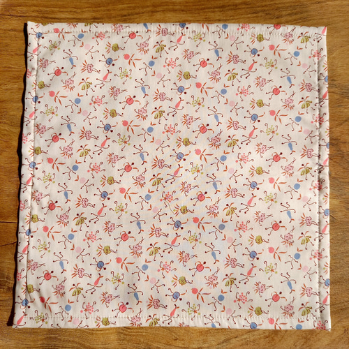 リバティタナローンとガーゼタオルのハンカチ 額縁縫い仕立て ハンカチ