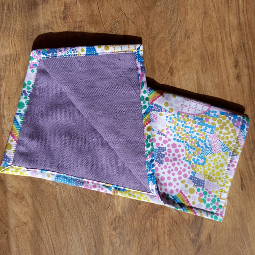 リバティタナローンとガーゼタオルのハンカチ 額縁縫い仕立て ハンカチ