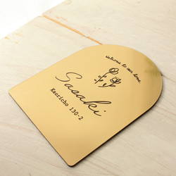 ＊屋外対応＊サロンやショップの看板にも＊アーチ型表札♪ネームプレート 16枚目の画像