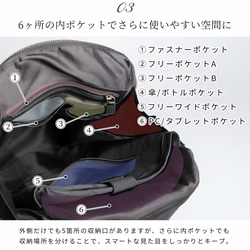 ※【25%off タイムセール】リュック バックパック 本革 大容量 レディース PC収納 チョコ HAB029-MO 12枚目の画像