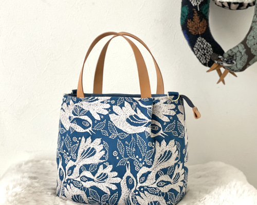 ⚮̈ミナペルホネン carnival blue かくれんぼトート タック入 トート