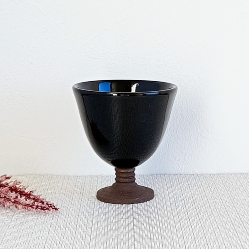 陶器のワイングラス（ブラック） ワイングラス gagariku 通販 18784077