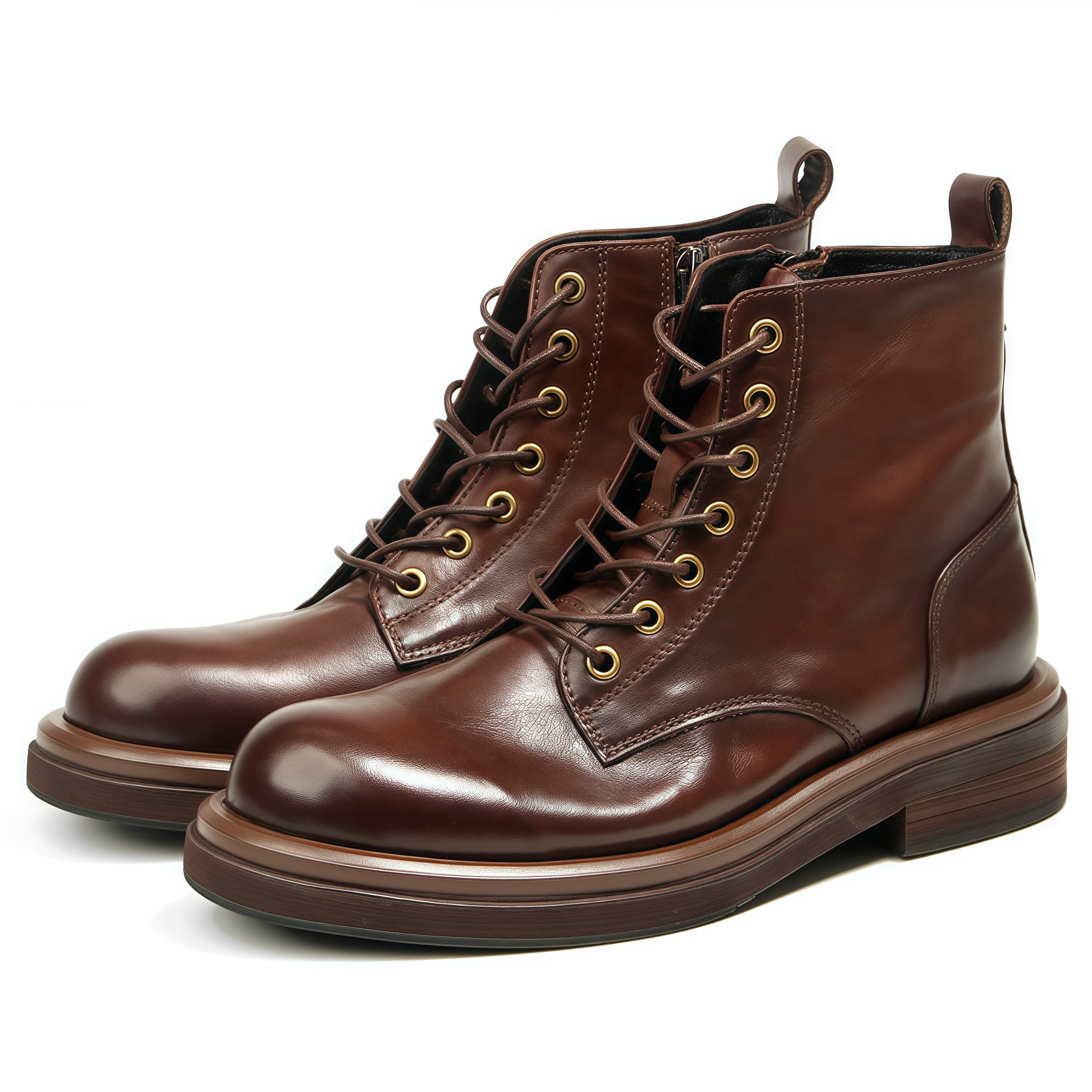 洗練された快適感！|ブラウン|アメカジ875上質な馬革マーチンブーツ |ビジネス革靴|通勤野外・旅行に好適