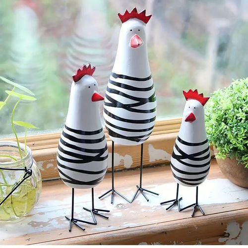 にわとり シュール 面白い オブジェ 像 置物 木製 イースター
