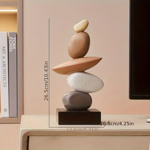 和モダン 積み石オブジェ 置物 装飾 インテリア 石 アート ロック