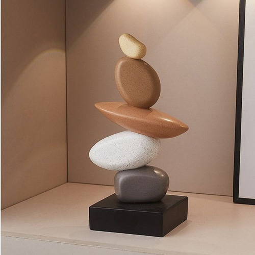 和モダン 積み石オブジェ 置物 装飾 インテリア 石 アート ロック