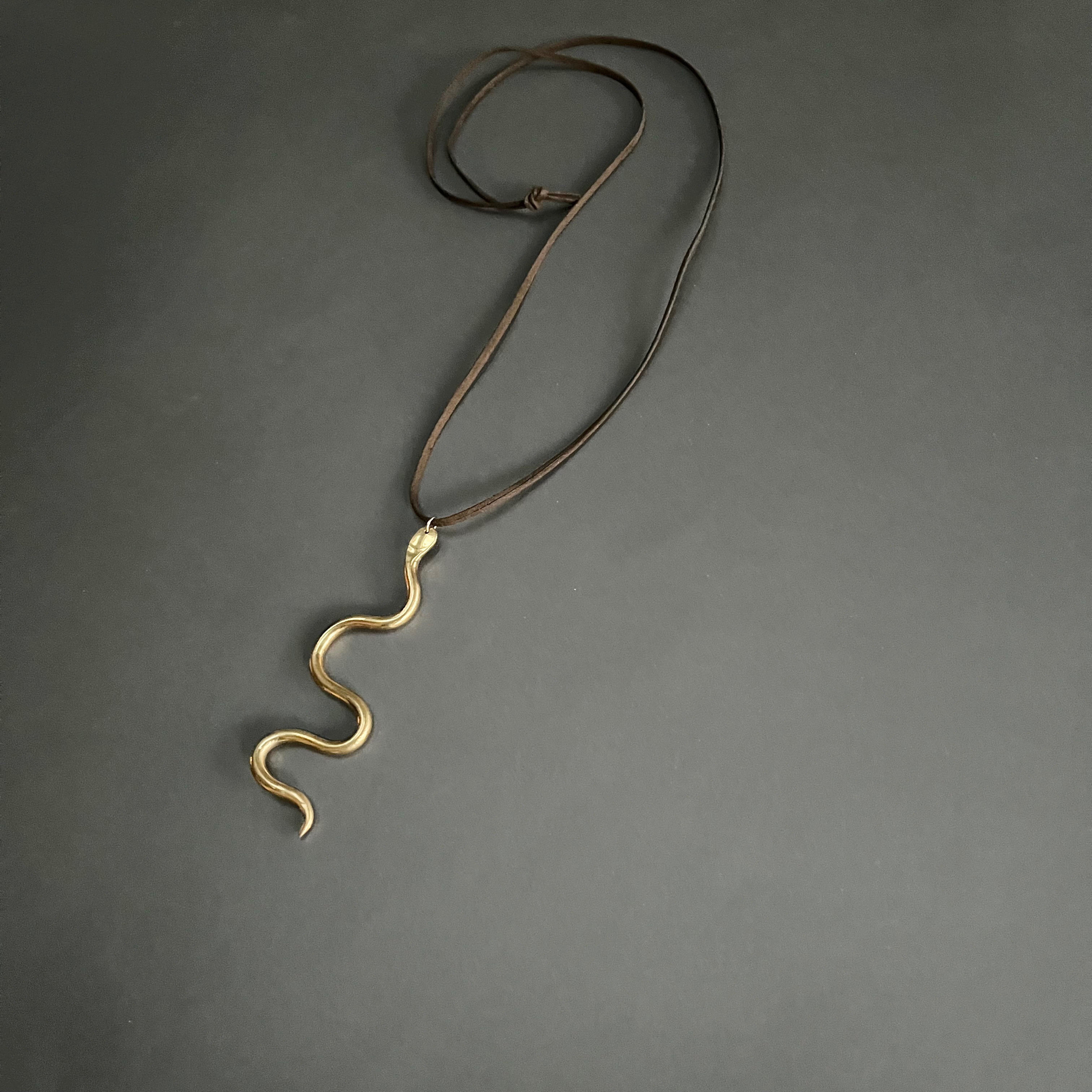 ネックレス　真鍮　snake スネーク