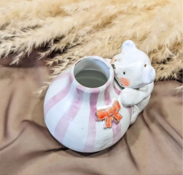 クマの花瓶 置物 一輪挿し・花瓶・花器 zoku工房 通販 18784668