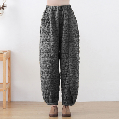 グレー キルティングパンツ 新品タグ付き