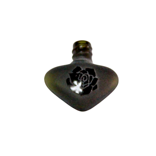 黒いハート型香水ボトル ピンクキャップ 黒いハート型香水ボトル ピンクキャップ