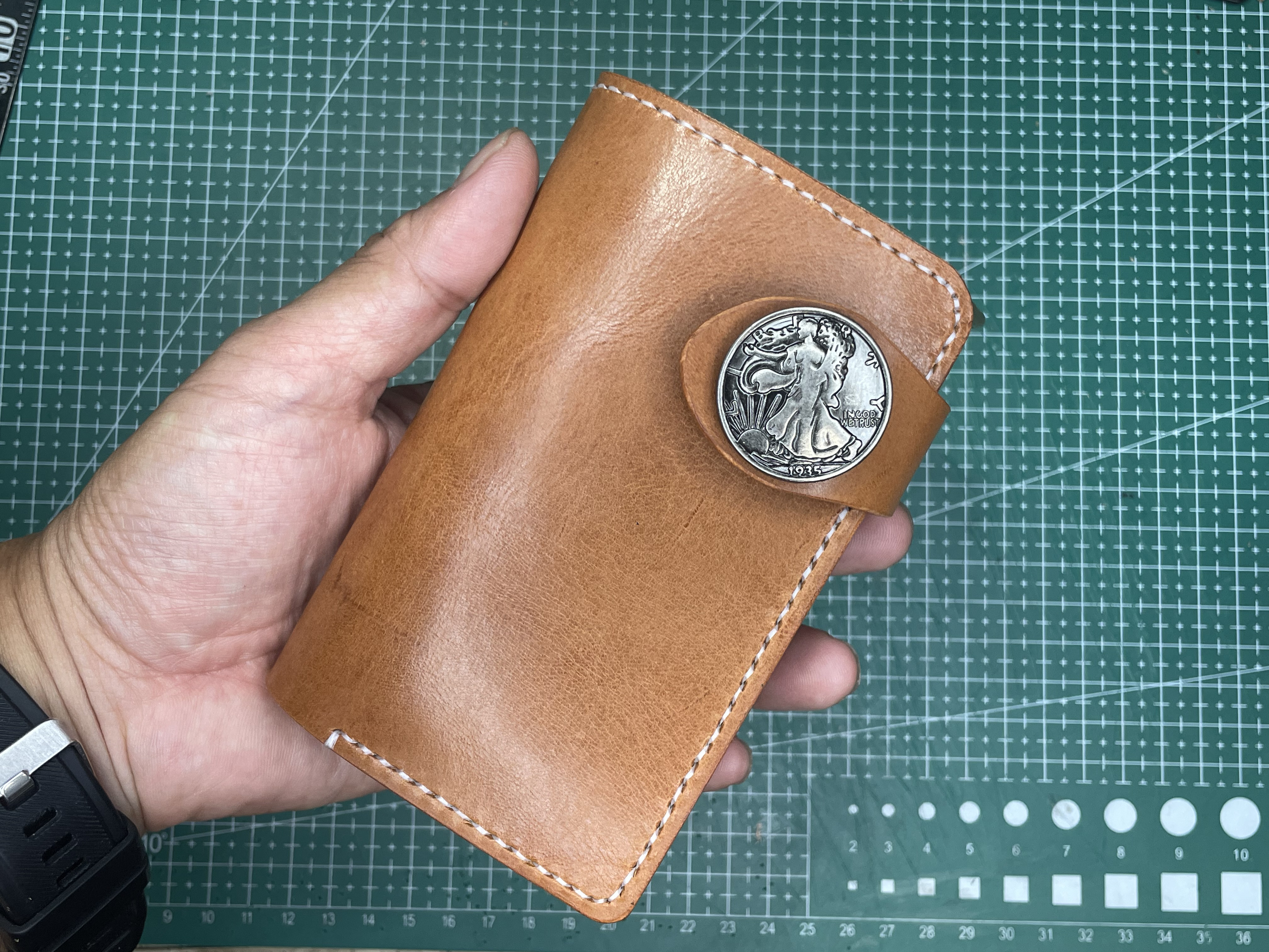 ミドルサイズ イタリアンレザーチョコWallet