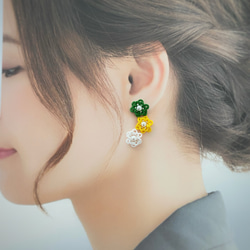 カラフルフラワーピアス（イヤリング） 4枚目の画像