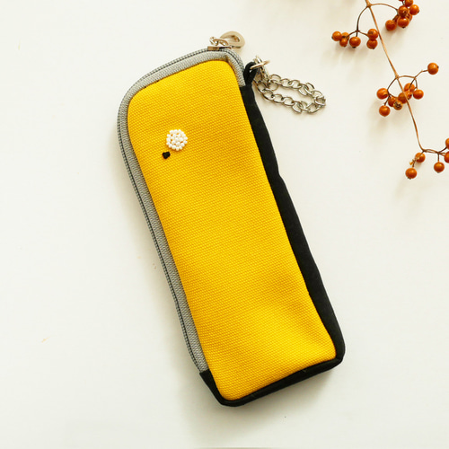 メガネポーチ「サカナ持つメガネネコ」メガネケース ペンケース パス