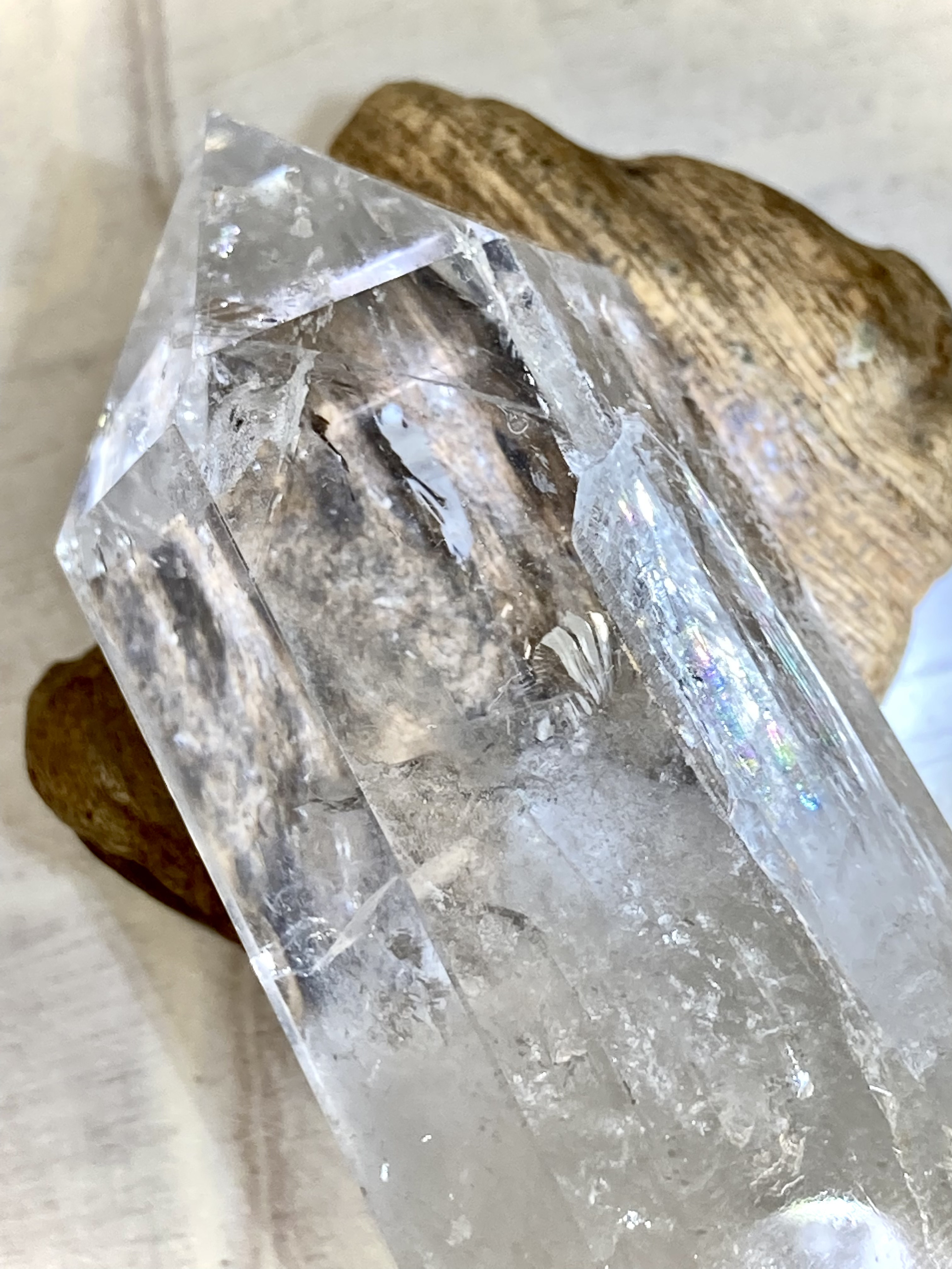 レインボー✨　エンジェルブレッシング　ポイント  水晶　クリスタル　ポリッシュ