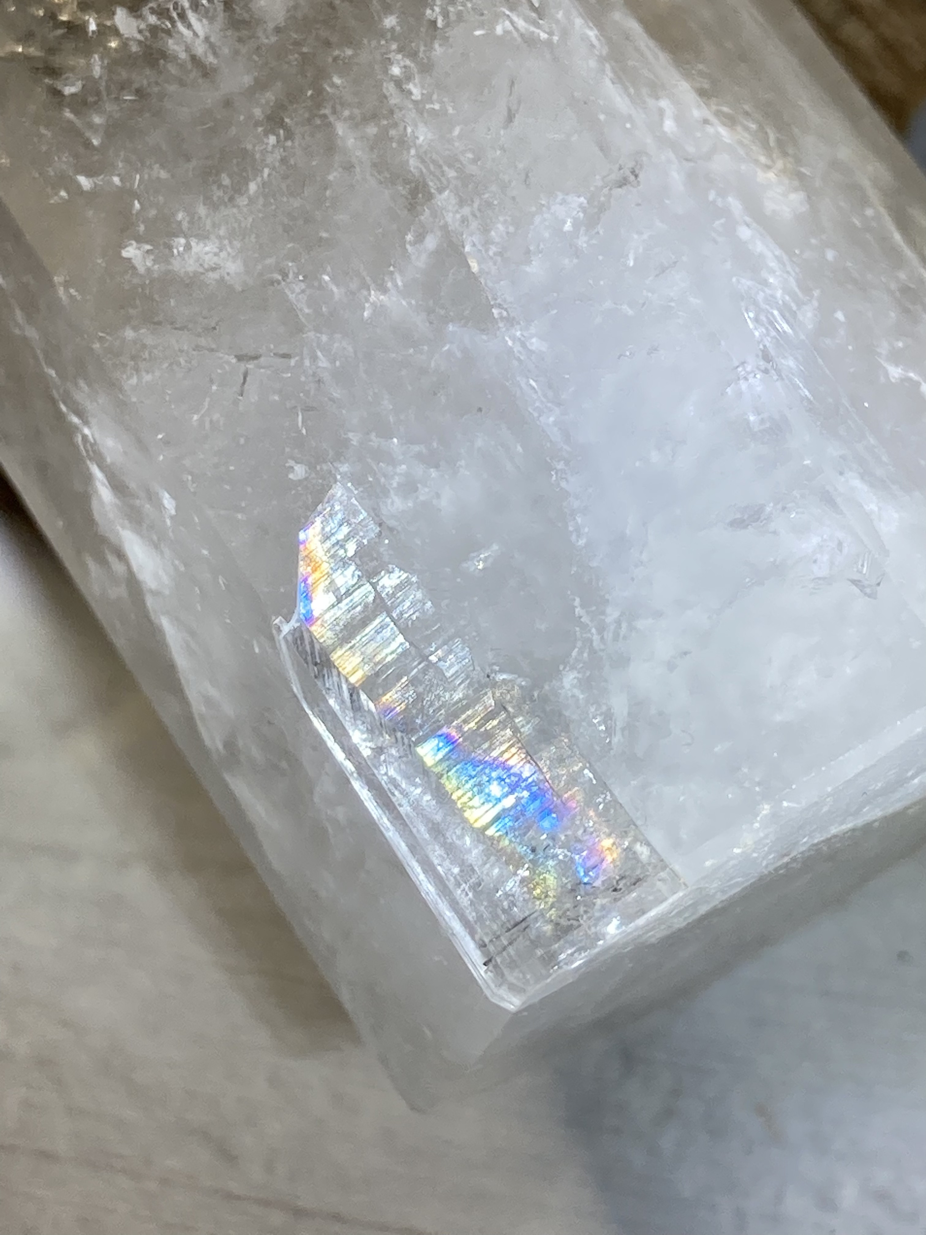 レインボー✨　エンジェルブレッシング　ポイント  水晶　クリスタル　ポリッシュ