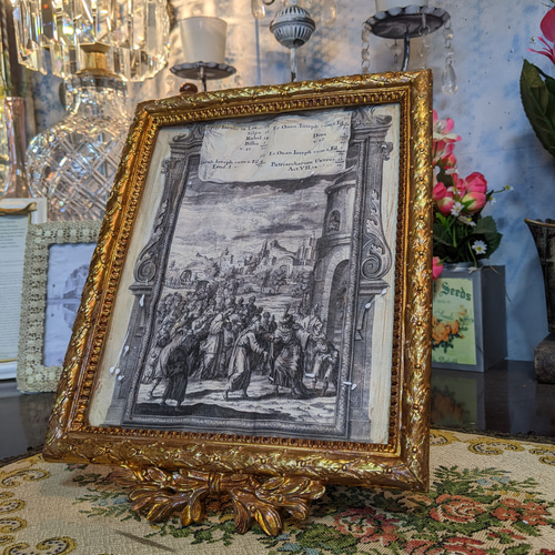 アンティーク 額縁 フレーム 油絵 ブロカント