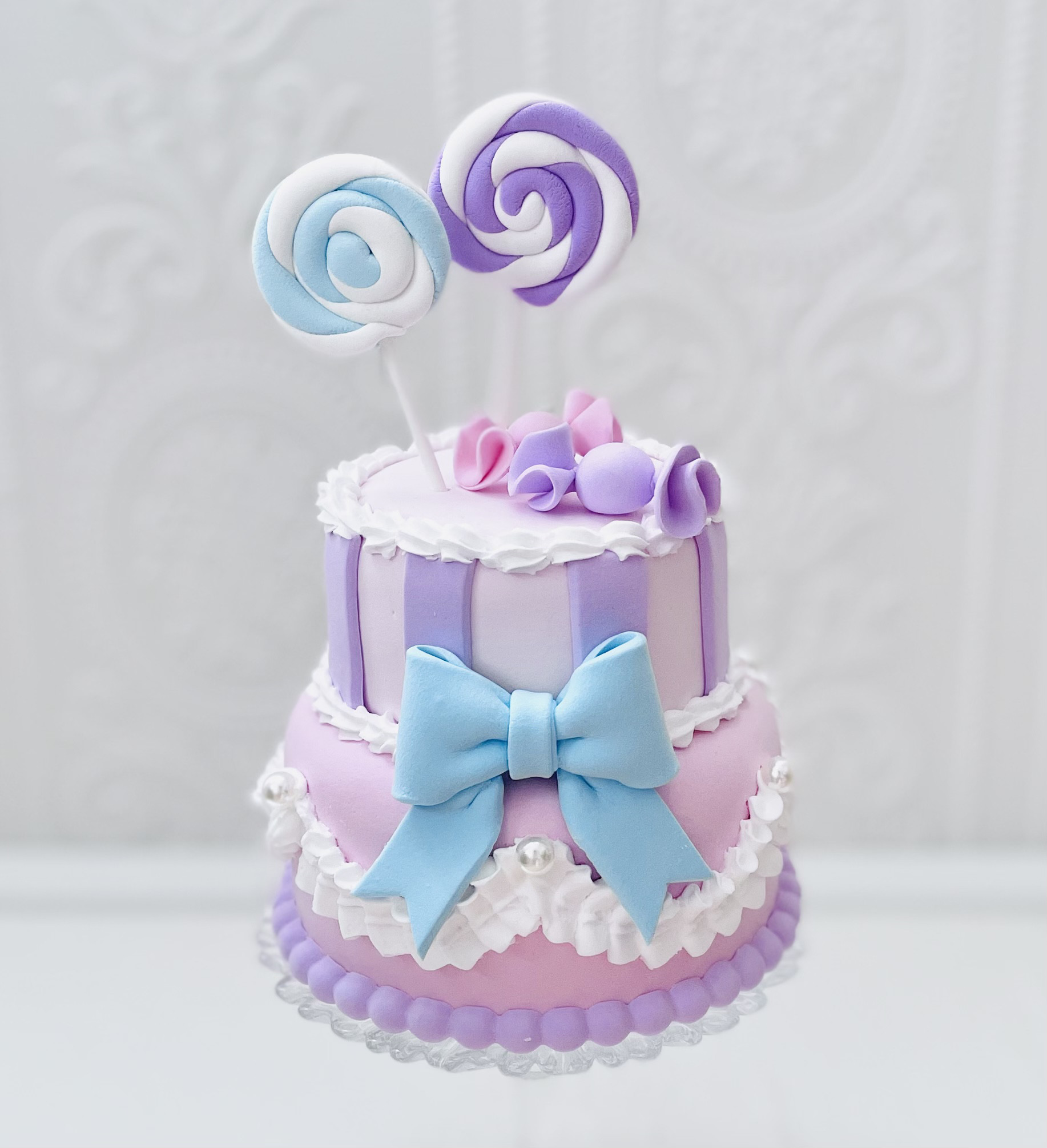 キャンディのクレイケーキ＊色変更可＊フェイクケーキ＊推しケーキ＊バースデー＊ウェディング