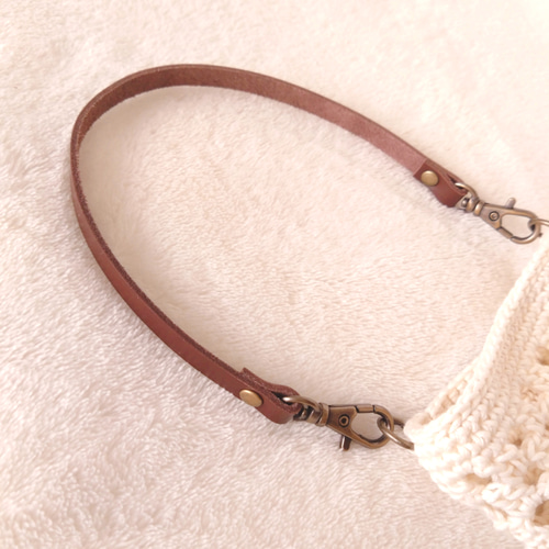 コットン100%のボトルカバー（白） ショルダー変更可 ボトルホルダー