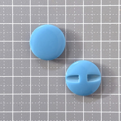 ボタン レトロ 円形 ブルー 20mm トンネル足 7個セット ad-044 3枚目の画像