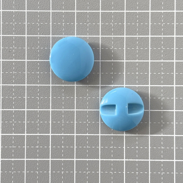 ボタン レトロ 円形 ブルー 18mm トンネル足 10個セット ad-045 3枚目の画像