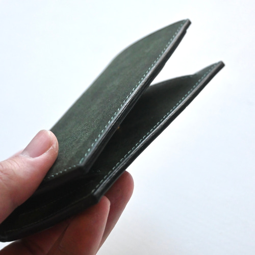 ミドルウォレット【フォレストグリーン】二つ折り財布 マルゴー