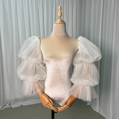 送料無料！人気上昇！ ロングスリーブ 取り外し 上品透け袖 可愛い  