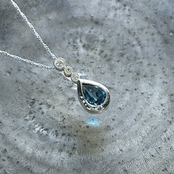 K18YG×PT950 ブルージルコン・ダイヤモンドぺンダント <ヘッドのみ