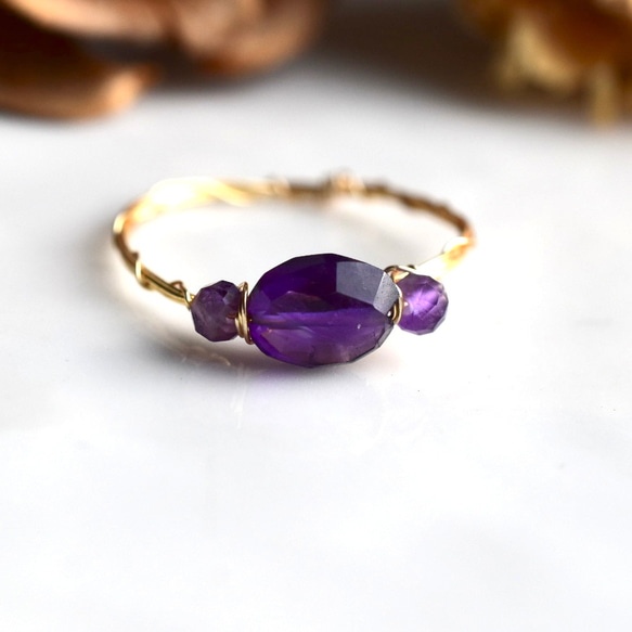 アメジスト シルバーリング オーバルカット
