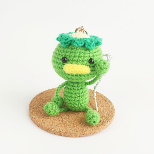 あみあみかっぱ：ぶらぶらカッパちゃん① キーホルダー付き あみぐるみ