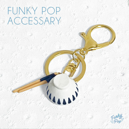 fac0105❁(箱入り)ミニチュア 茶碗&箸セット キーホルダー キーリング