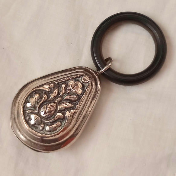 フランスアンティーク シルバー ラトル ガラガラ ⑧ シルバーメタルの