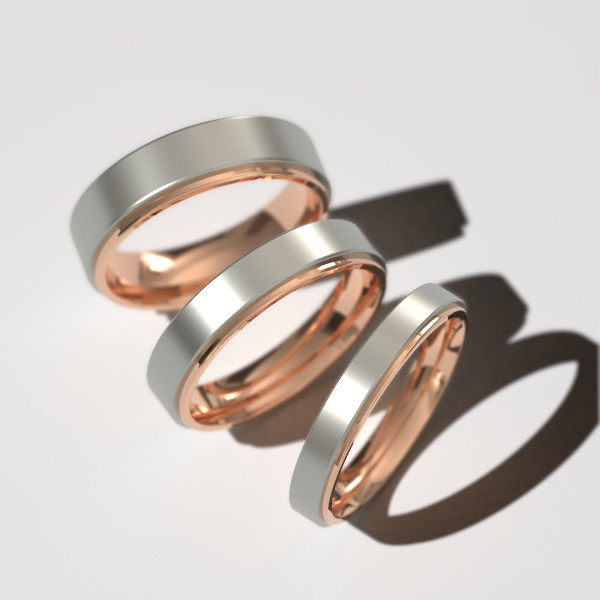 結婚指輪やペアリングにおすすめ！【プレーン】【ピンク】【幅選択】【カラー選択可】【送料無料】