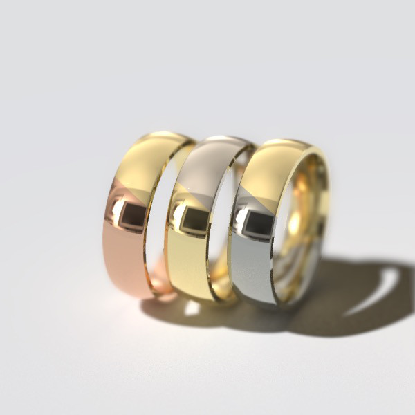 ペアリングや結婚指輪におすすめ！【コンビネーションリング】　【ラウンド】【5mm幅】【素材組み合わせ選択可】