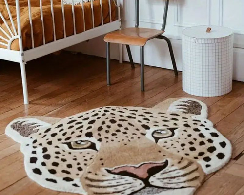 アニマルラグ 動物 フロア ラウンジ マット インテリア ヒョウ柄