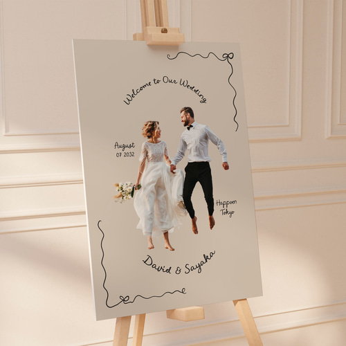 色変更/文字入れ無料】おしゃれ写真ウェルカムボード│ウェディング