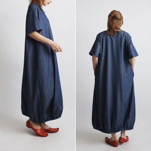 ラスト4 最終SALE 122cm 甘織デニム 贅沢裾ギャザー