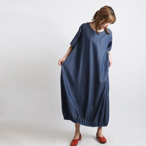 ラスト4 最終SALE 122cm 甘織デニム 贅沢裾ギャザー