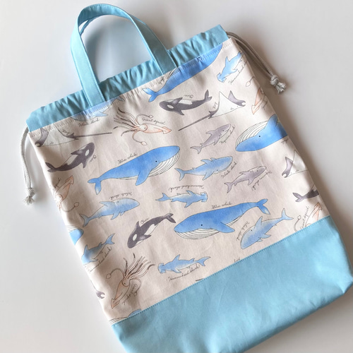入園入学セット レッスンバッグ 上履き袋 体操服袋 ハンドメイド サメ 海のいきもの入園入学3点セット レッスンバッグ+シューズケース+体操服