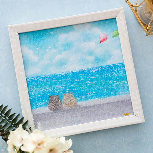 送料無料｜【複製画】「あの日の思い出」 はりねずみハリネズミ