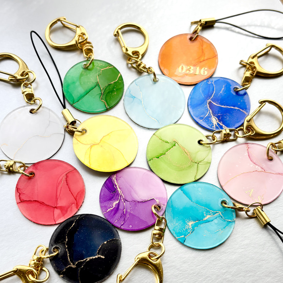 キーホルダー・アクリルキーホルダー 111 受注生産】推し活にも☆選べる12色 アクリルキーホルダー3cm