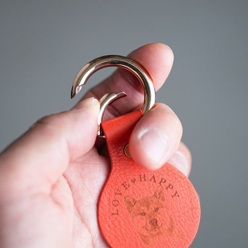 特集掲載＊ オーダーメイドで作れる オリジナルレザーキーホルダー 犬