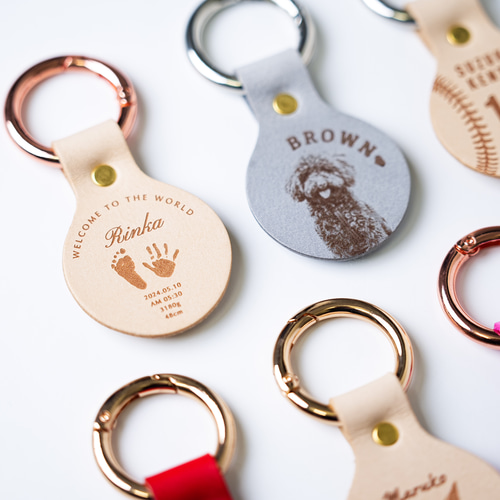 特集掲載＊ オーダーメイドで作れる オリジナルレザーキーホルダー 犬