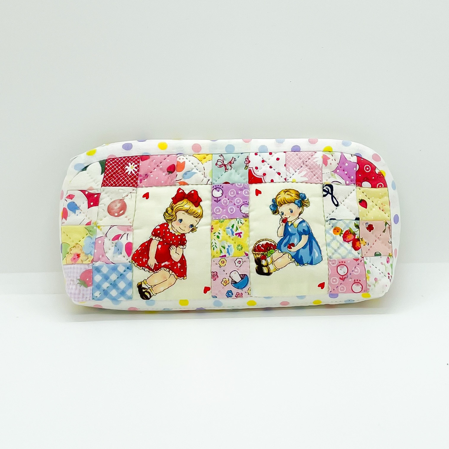 自立ペンケース マーガレット＆ソフィー パッチワーク ハンドメイド 自立ペンケース マーガレット＆ソフィー パッチワーク ハンドメイド