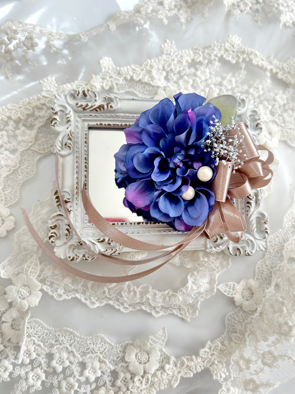 1400円 本物花 ブルーあじさい 髪飾り 卒業 入学 ブライダル 1400円 本物花 ブルーあじさい 髪飾り 卒業 入学 ブライダル