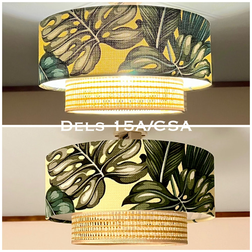 シーリングライト Dels15A/CSA 天井照明 ハワイアン ランプシェード