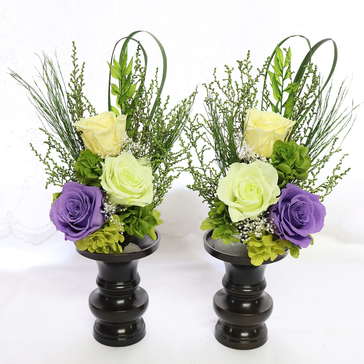 プリザーブドフラワー 仏花 花器なし 「結月　対仕様」 器なし お供え お悔やみ